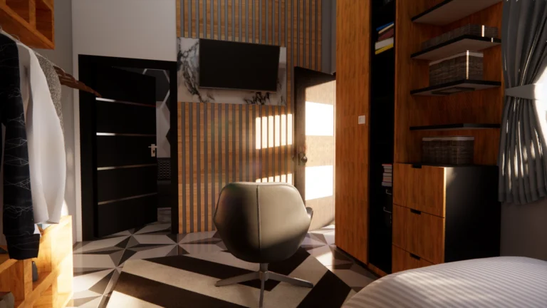 Built-in timber wardrobes and shelving