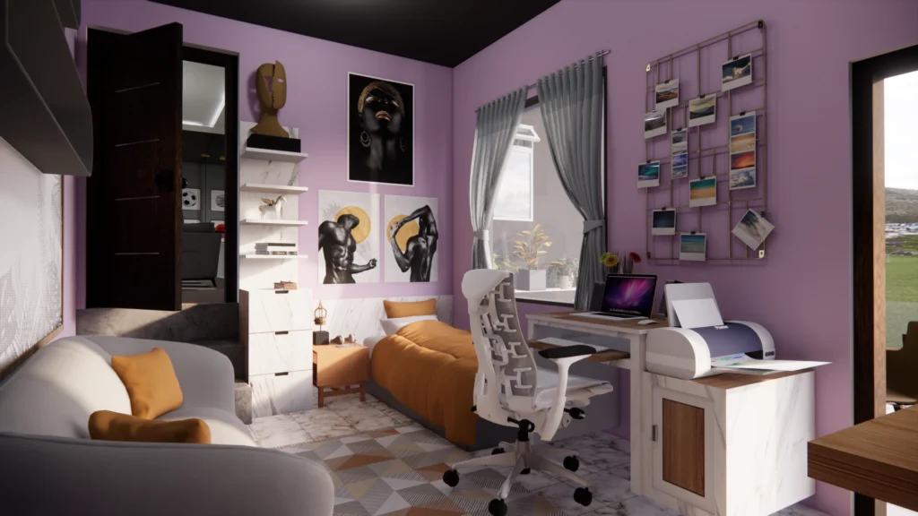 Lilac study bedrooms